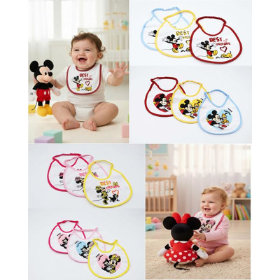 Disney Bib Waterproof 76% Cotton/ 24% Polyester -base 100% Peva C/ e 18x18cm
