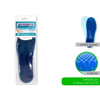 Palmilha Gel Azul em Silicone 35/ 45