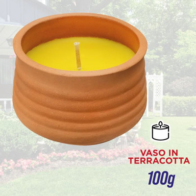 Vela Citronela Vaso Terracota Redonda 100 Gr