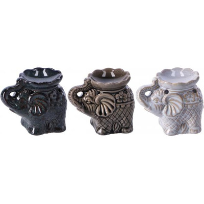 Quemador de aceite 3c Sort 11x7xalt9 cm - Elefante