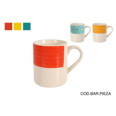 Caneca Cerâmica 3c St 330ml D8xa10 Cm