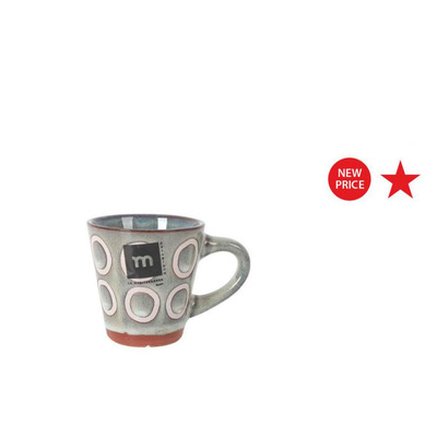 Caneca Cerâmica almudena Cinza 90ml D6,3xa6,3 Cm